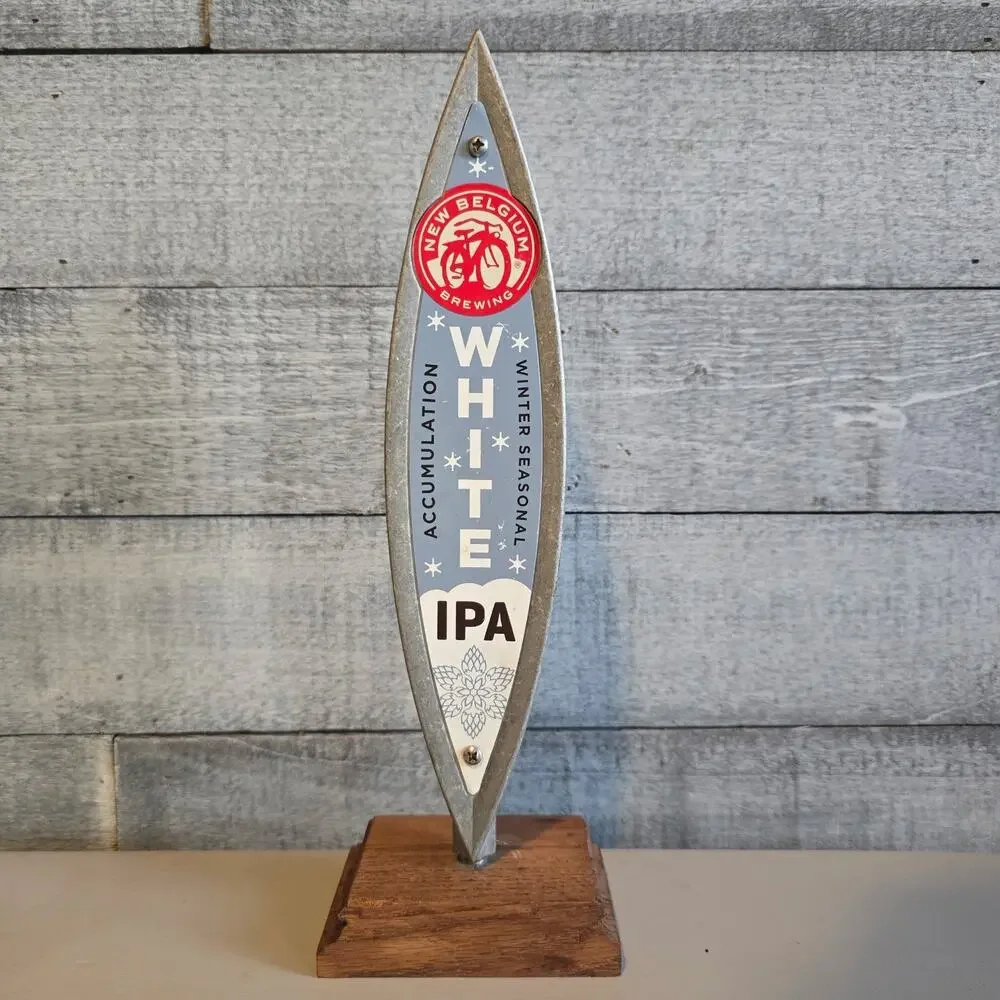 New Belgium Brewing White Winter Seasonal IPA Metal Aluminum 11” Beer Tap Handle